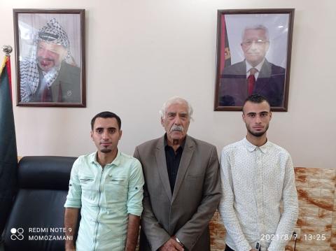 فريق الحنّون الإعلامي ينفذ زيارة لمحافظ محافظة غزة إبراهيم أبو النجا