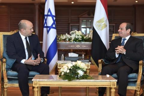 الرئيس المصري يستقبل رئيس الوزراء الإسرائيلي نفتالي بينيت في شرم الشيخ