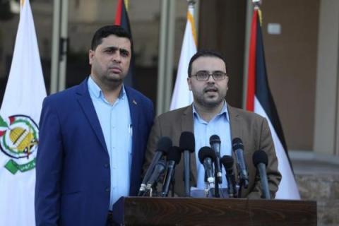 مؤتمر صحفي لحركة حماس حول الانتخابات المحلية - حازم قاسم