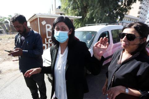 المناضلة خالدة جرار بعد تحررها