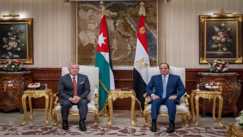 الملك عبدالله الثاني والرئيس المصري عبد الفتاح السيسي