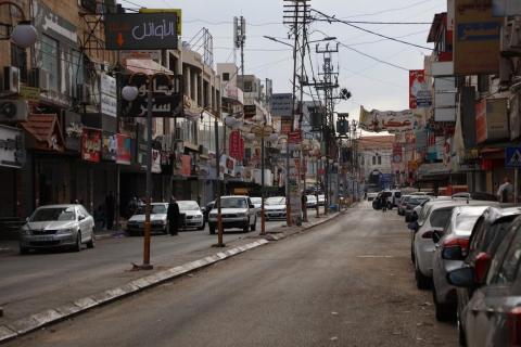  الإضراب الشامل يعم مدينة جنين نصرة للأسرى المعاد اعتقالهم وتنديدا بقمع الاحتلال للأسرى في سجون الاحتلال. ( عدسة :عدي دعيبس \ وفا )