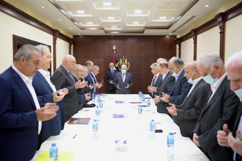 الرئيس الفلسطيني محمود عباس يترأس اجتماع اللجنة التنفيذية في رام الله