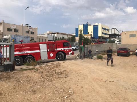 دفاع مدني بيت لحم ينفذ مناورة في منطقة بيت لحم الصناعية