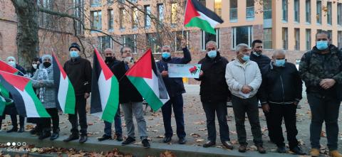 وقفة تضامنية مع الأسرى الفلسطينيين في السجون الإسرائيلية في العاصمة الألمانية (برلين)2