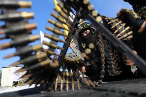  سرايا القدس الجناح العسكري للجهاد الإسلامي تنظم عرضا عسكريا في الذكرى السنوية الثانية لاستشهاد بهاء أبو العطا في غزة 