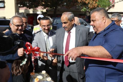 زيارة يضع حجر الأساس للمجمع الإيطالي ويفتتح حيّ الندى في غزة.JPG
