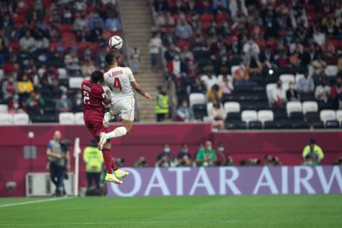 جانب من مباراة قطر والبحرين