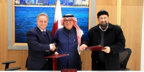 السفير العمادي يوقّع اتفاقية لضمان تزويد محطة توليد كهرباء غزة بالغاز 1.JPG