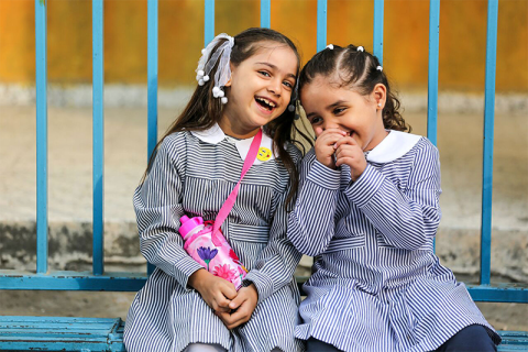 طلاب مدرسة أونروا