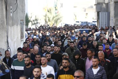 تشييع جثمان الشهيد مصطفى فلنة (25 عاما) لمثواه الأخير في قرية صفا غرب رام الله