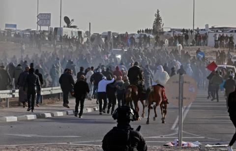 قمع التظاهرة النقب