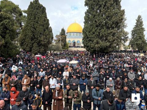 صلاة الجمعة في المسجد الأقصى 4