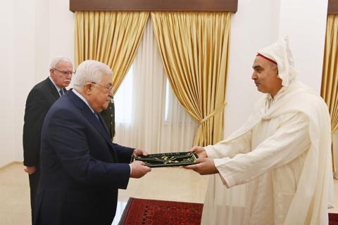 الرئيس يتقبل أوراق اعتماد رئيس مكتب تمثيل المملكة المغربية