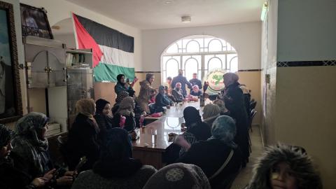 اتحاد العمل النسوي الفلسطيني في محافظة غزة ينظم حفل استقبال  بمناسبة الذكرى الـ32 لانطلاقة حزب (فدا) ويوم المرأة العالمي