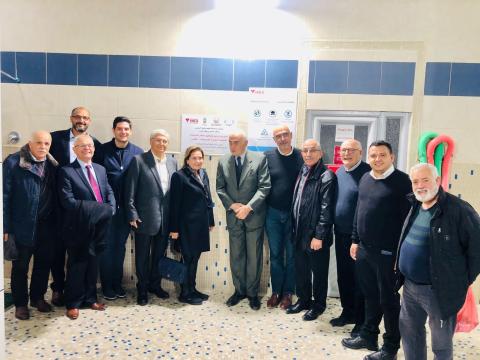 المصري والصايغ وكوبا يقصون شريط افتتاح مسبح جمعية الشبان المسيحية بالقدس