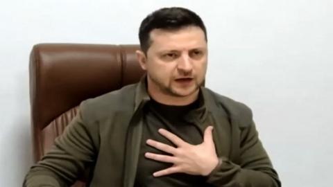 الرئيس الأوكراني فولوديمير زيلينسكي، 4 مارس 2022. (أ ف ب)