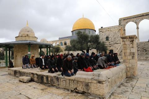 صلاة الجمعة في المسجد الأقصى المبارك