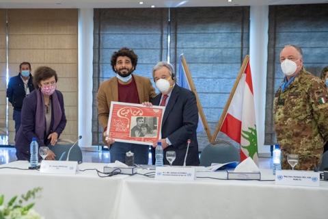 الأمين العام للأمم المتحدة ومؤسس المسرح الوطني اللبناني قاسم إسطنبولي .jpg