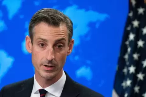 المتحدث باسم الخارجية الأمريكية نيد برايس في واشنطن يوم العاشر من مارس اذار 2022. صورة من ممثل لوكالات الأنباء- ورتيرز