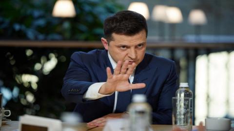 الرئيس الأوكراني فولوديمير زيلينسكي. (أ ف ب).jpeg