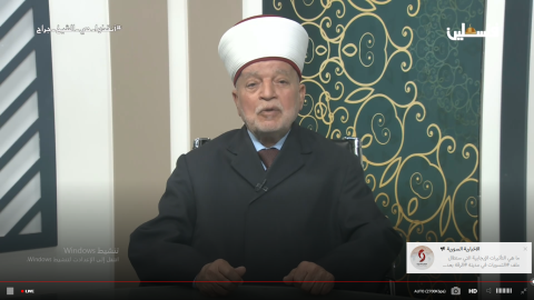 بالفيديو المفتي العام للقدس والديار الفلسطينية: غدا المتمم لشهر رمضان والإثنين أول أيام عيد الفطر