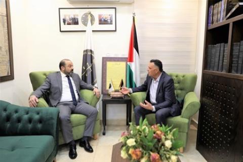 النائب العام  المستشار أكرم الخطيب يلتقي نقيب الصحفيين الفلسطينيين