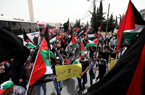 العربية الفلسطينية: شعبنا الفلسطيني الذي توحد خلال تشييع الصحفية ابو عاقلة مجمع على مواصلة النضال والتمسك بالحقوق وفي مقدمتها حق العودة