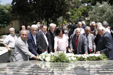 لبنان: وقفة وفاء أمام النصب التذكاري لشهداء الثورة الفلسطينية في الذكرى الـ (74) للنكبة