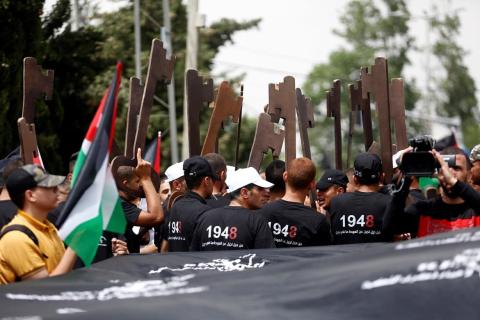 عشرات الآلاف يحيون الذكرى الـ74 للنكبة في مهرجان مركزي وسط رام الله