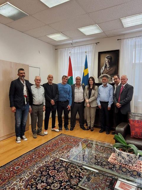الهيئة الإدارية لاتحاد عمال فلسطين فرع السويد تلتقي السفيرة محيسن