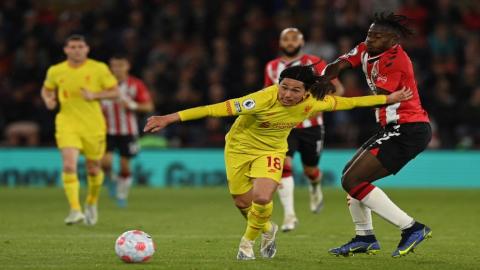 جانب من مباراة ليفربول وساوثامبتون في الدوري الإنجليزي. (أ ف ب)