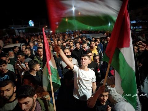 مسيرة بخان يونس تجاه منزل السنوار