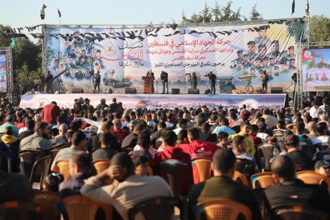 مهرجان حاشد في بيت حانون شمال قطاع غزة