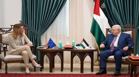 الرئيس يطلع رئيسة البرلمان الأوروبي على آخر المستجدات الفلسطينية.jfif