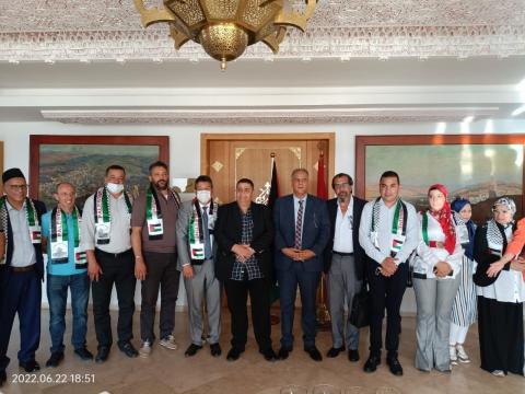 وفد المؤتمر الوطني الشعبي للقدس ينهي زيارته للمغرب من مدينة فاس توأم القدس
