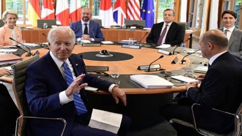تستضيف ألمانيا قمة مجموعة الدول السبع (G7).26 حزيران/يونيو 2022. (أ ف ب)