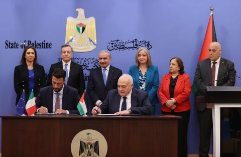 اشتية يستقبل نظيره الإيطالي ويبحث معه الشأن السياسي والعلاقات الثنائية وقضايا الأمن الغذائي ..توقيع 6 اتفاقيات