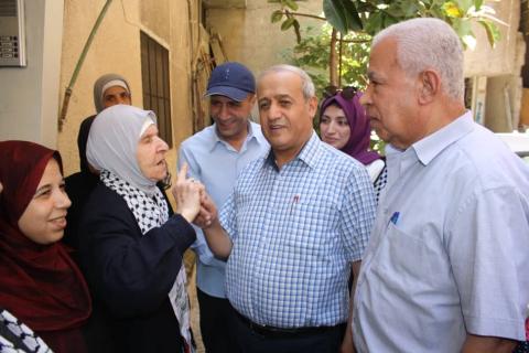 سوريا: وفد قيادي من  الجبهة الشعبيّة لتحرير فلسطين يتقدّمه نائب الأمين العام جميل مزهر (أبو وديع) يزور مخيم اليرموك في دمشق