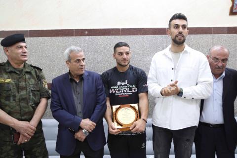 قلقيلية : تكريم بطل المواي تاي احمد هلال