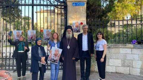 لجنة المرأة في التجمع الفلسطيني للوطن و الشتات تشارك بالذكرى السنوية لرحيل فيصل الحسيني.jpg