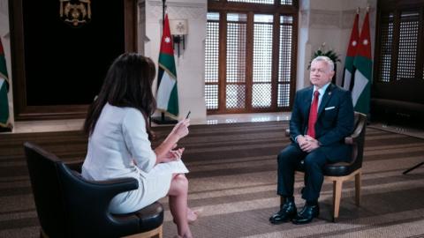 الملك عبدالله الثاني خلال لقاء مع قناة