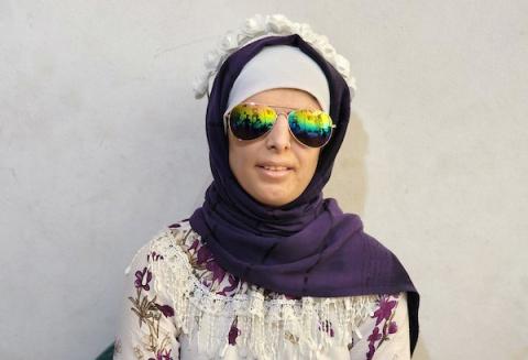 الطالبة الكفيفة ياسمين النجار من مدينة خانيونس تحصل على معدل 90.8٪