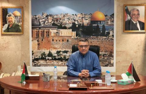 وزير الاوقاف حاتم البكري يتحدث عن وضع حجاج فلسطين.jpg