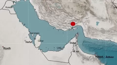 مركز الزلزال جنوبي إيران