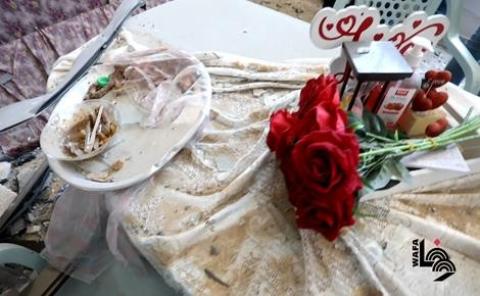 بالفيديو أحمد شملخ عريس منذ شهرين يفقد منزله جراء القصف