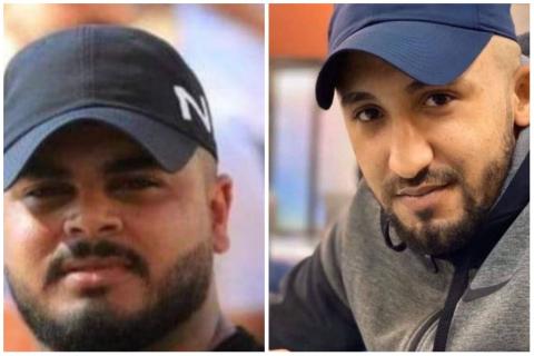 الشهيد يزن عفانة استشهد في البيرة (اليمين) والشهيد سامر خالد استشهد في بلاطة (الشمال).jpg