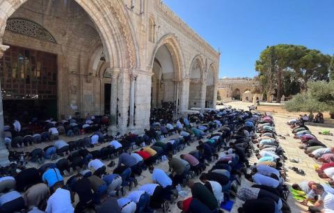 صلاة الجمعة في المسجد الأقصى المبارك