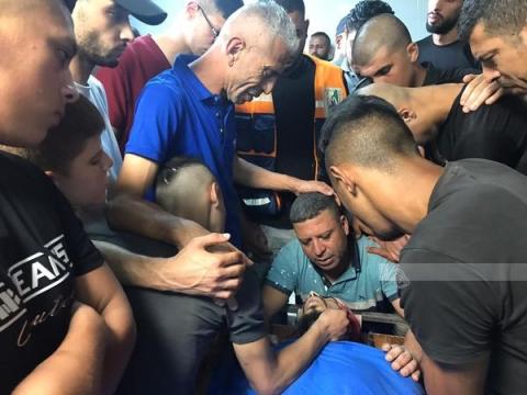 من وداع الشهيد علاء زغل الذي ارتقى برصاص الاحتلال شرق نابلس.jpg