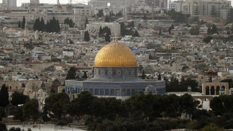 منظر عام لقبة الصخرة في المسجد الأقصى المبارك في القدس المحتلة. (أ ف ب).jpeg